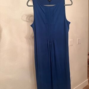 J. Jill Royal Blue Sleeveless Pintuck Maxi Dress